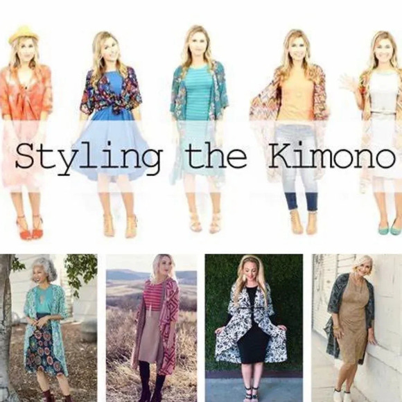 Lularoe Shirley Open Kimono Size Large Zig Zag Crochet - Picture 9 of 9